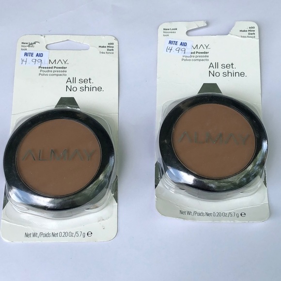 Almay Pressed Powder 2 compacts 600 Make Mine Dark - Picture 1 of 4